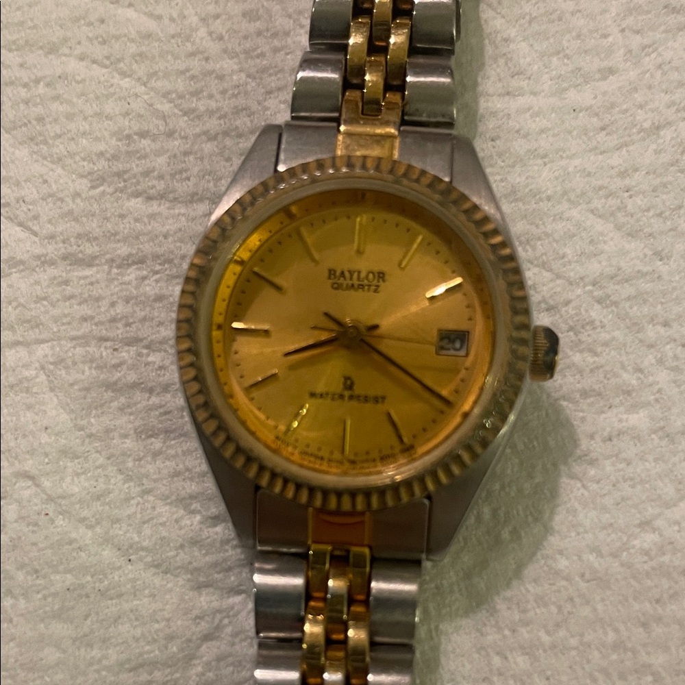 Baylor Women's Two-Tone Gold and Silver Watch